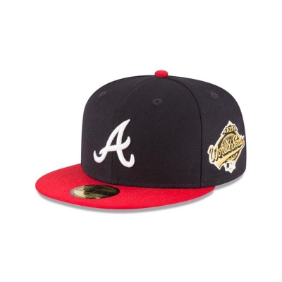 Sapca New Era Atlanta Braves MLB 1995 World Series Wool 59FIFTY Fitted - Albastri